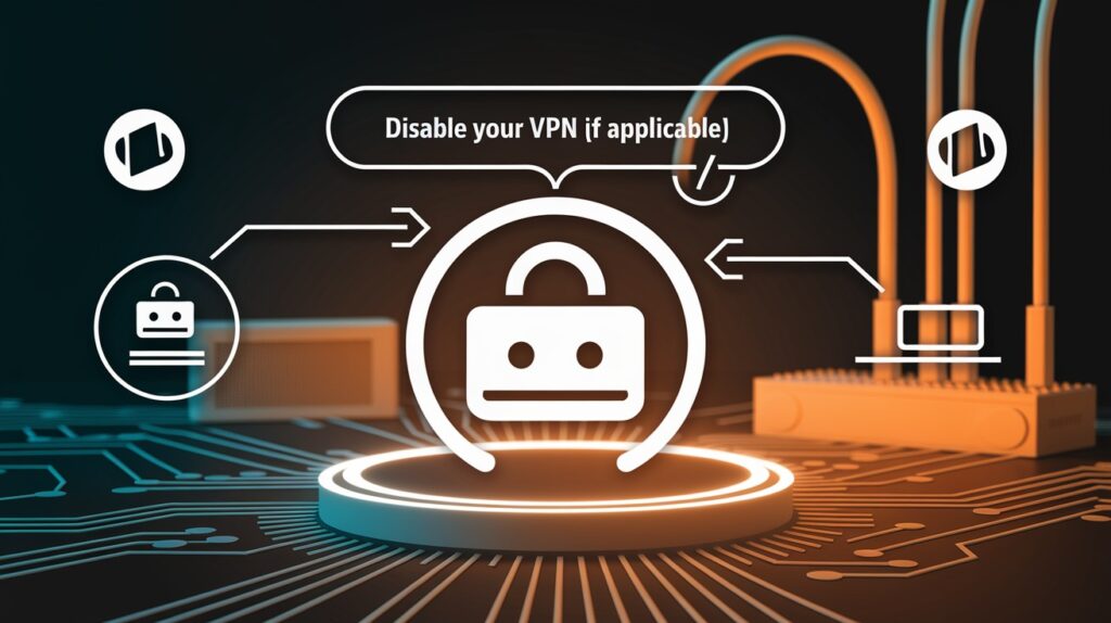 Disable Your VPN (If Applicable)