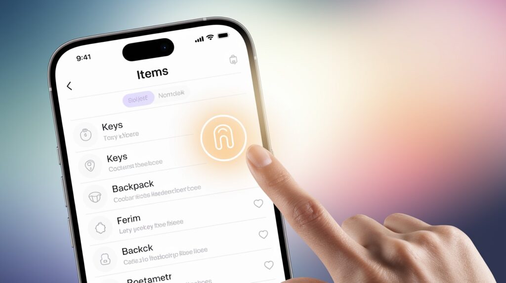 Find and tap on your AirTag from the list