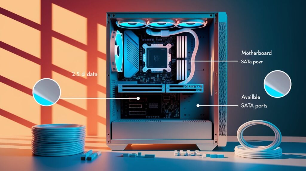 Locate the Drive Bays and Connectors