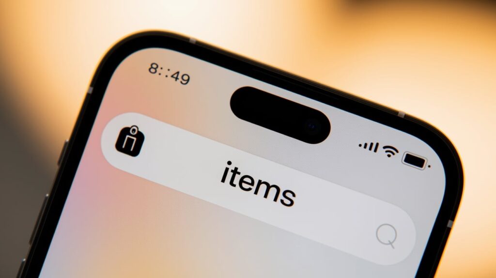 Select the Items tab at the bottom