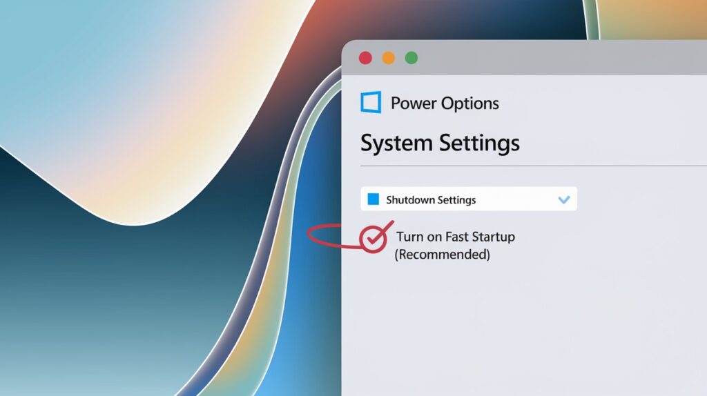 Turn on fast startup