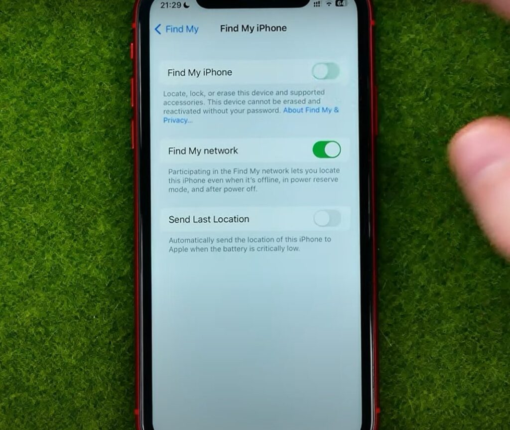 Disable Find My Location Sharing