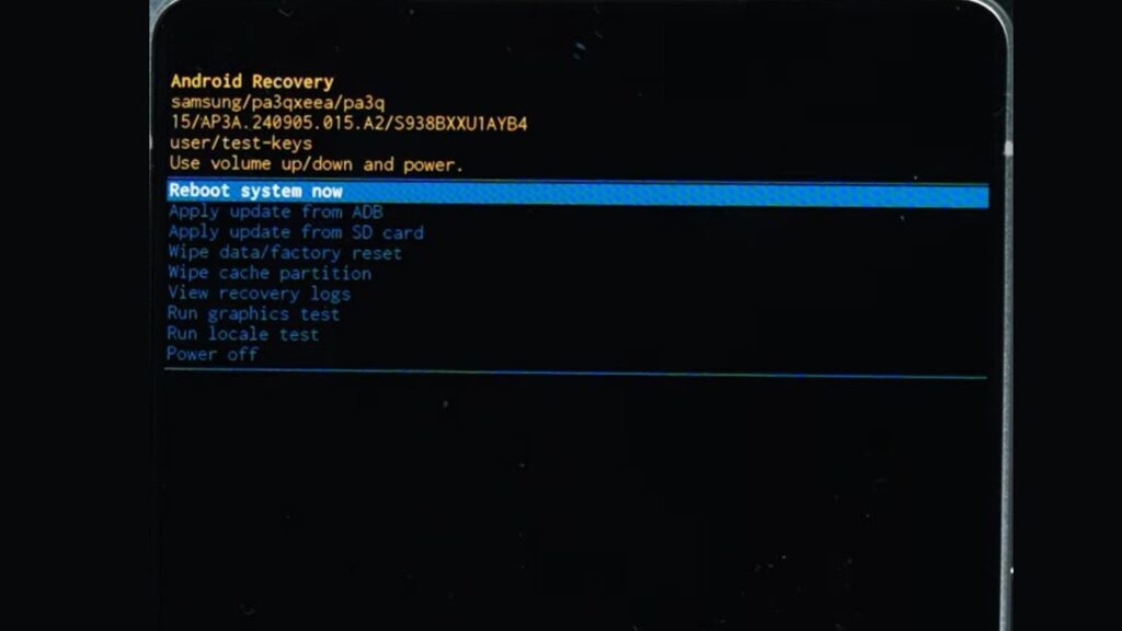 Factory Reset Navigation