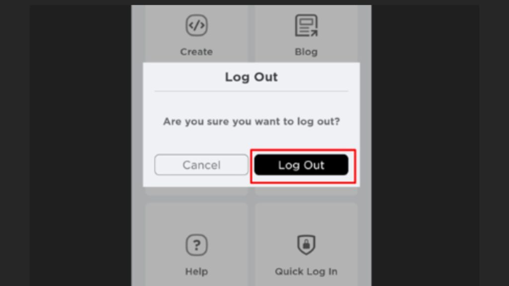 Log Out and Log Back In