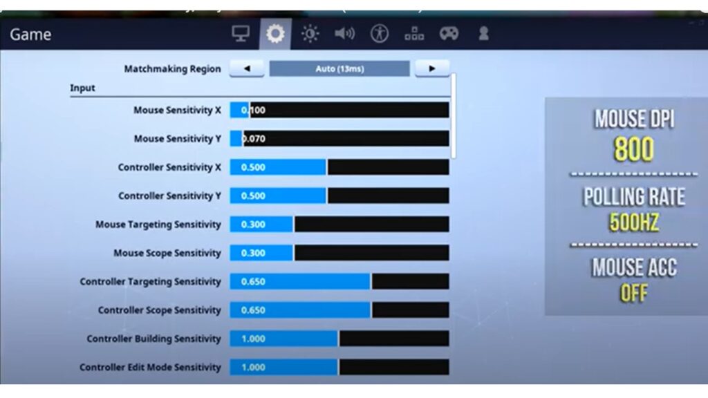 Specialized Sensitivity Settings