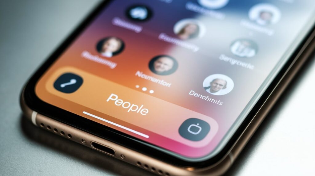 Tap on the People tab at the bottom