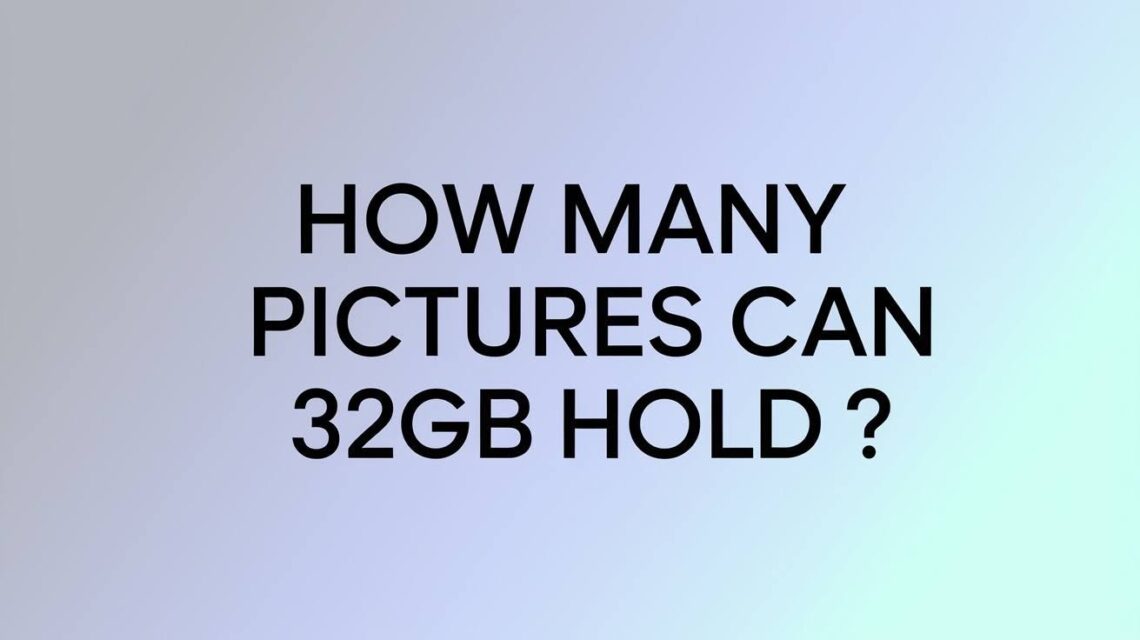 How Many Pictures Can 32GB Hold